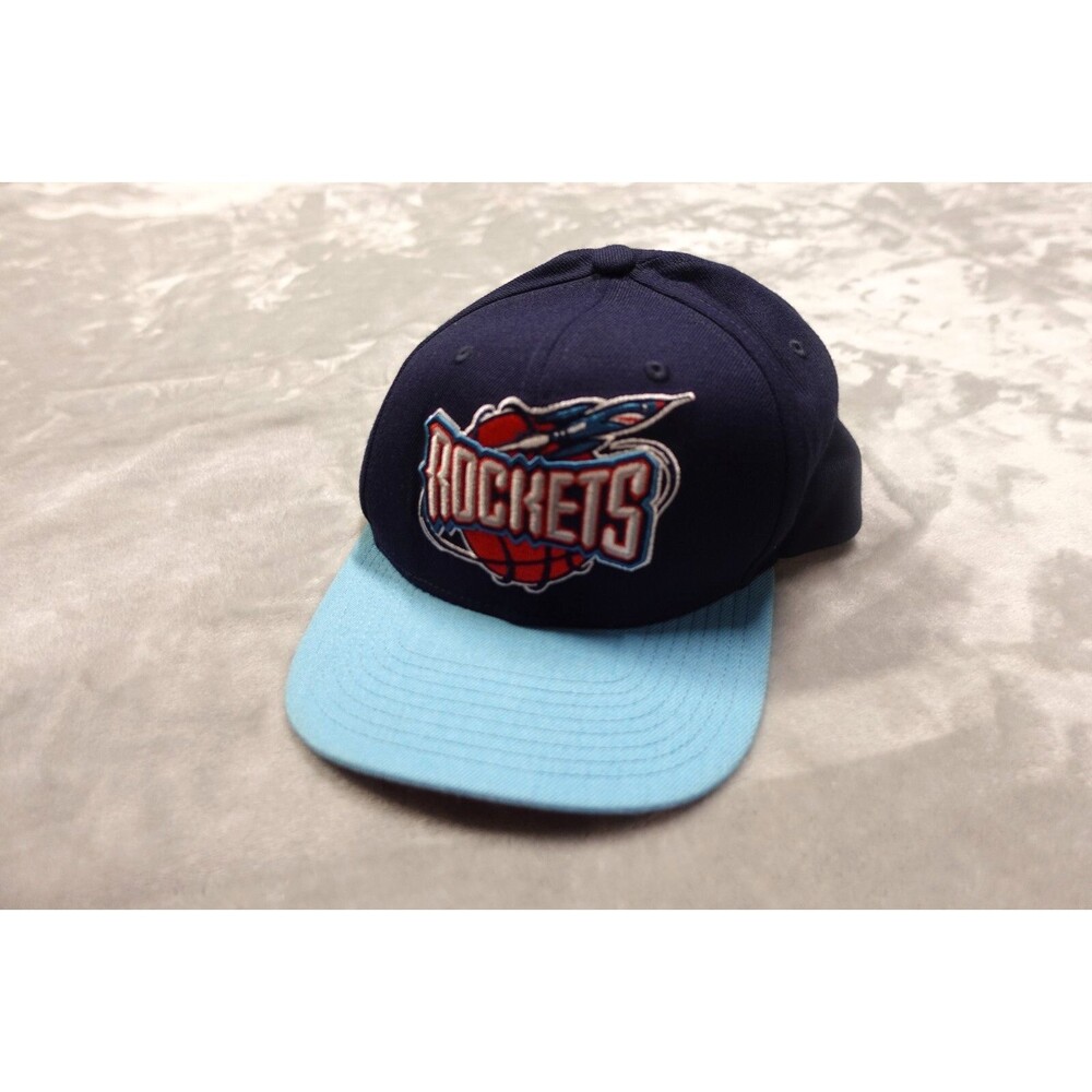 Houston Rockets Hat Snapback Cap Mens Blue Mitchell Ness NBA Basketball